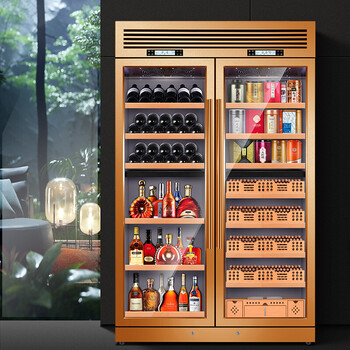 茄龙(cigarloong)  雪茄柜茶叶柜4温区4用途恒温恒湿不锈钢雪茄保湿柜