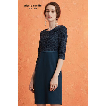 皮尔卡丹女装连衣裙 蓝色 42A(175/96A)