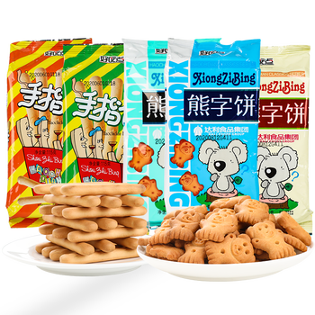 达利园好吃点熊字饼干手指饼干115g办公室休闲零食小吃早餐饼干点心