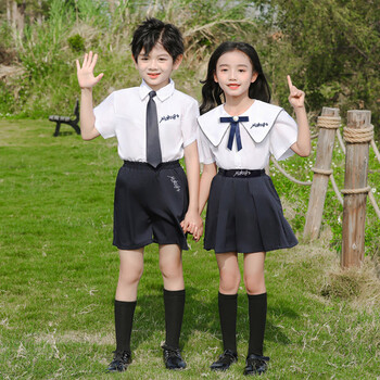 拙拙猪幼儿园园服夏装毕业拍照学院风班服小学生合唱服演出服夏校服