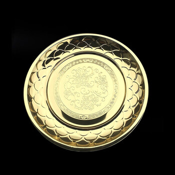 南州白泉铁盘 圆形 铁盘子圆形不锈钢圆盘餐饮浅托盘