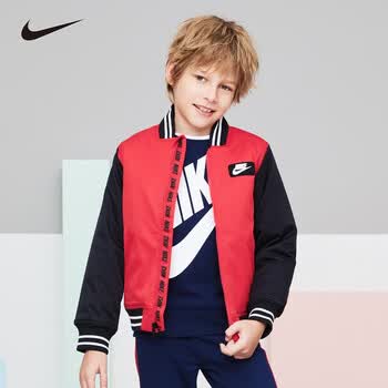 nike耐克童装男女童梭织棉服2021秋冬儿童保暖夹棉外套