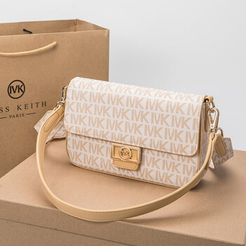 酷奇袋鼠(kuqidaishu)轻奢品牌真皮小方女士包斜挎包女夏季感印花牛皮