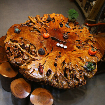 犀艺根雕茶台木茶桌树根雕刻阳台小茶几家用树雕自然原木mp6891