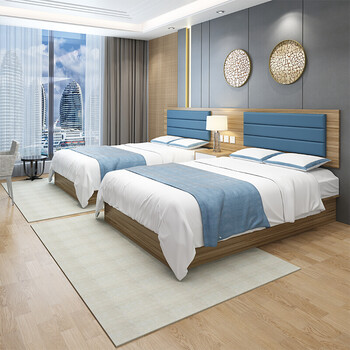 虞萌馨迪 酒店床 快捷酒店家具标间床全套定制酒店宾馆床出租房专用经