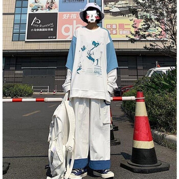 女装新款 单 套装女学生韩版秋季新款原宿风卫衣宽松显瘦工装阔腿裤两件套长袖假两件套装 卫衣 裤子 2xl 图片价格品牌报价 京东