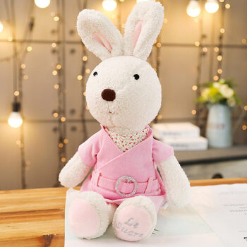砂糖兔布娃娃小兔子玩偶可爱兔公仔衣服可脱生日礼物咪咪兔子七夕情人