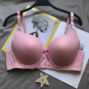 shihokoo欧美加大码胖mm200斤聚拢款蕾丝性感女士内衣def大胸丰满文胸