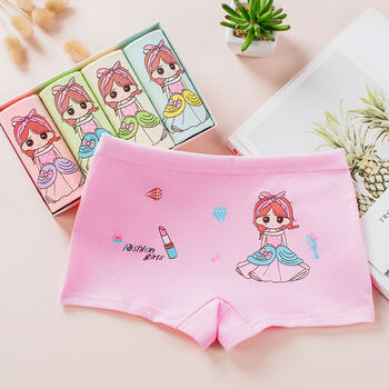 桓远儿童内裤女童平角短裤头纯棉不夹屁屁宝宝小女孩小学生裤衩女裤