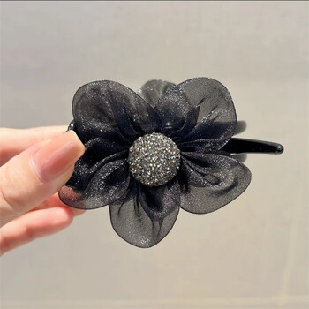 松窗梦语 水钻感马尾发夹女生后脑勺蝴蝶结抓夹丸子头大号夹子头饰顶