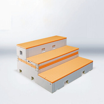 纵贯巨远定制合唱台阶三层塑料pe合唱团台阶梯移动折叠梯活动演出舞台