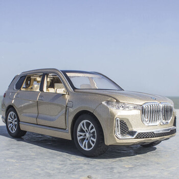 山头林村宝马x5 x7 车模型仿真m8汽车模型1:32金属合金声光小汽车儿童