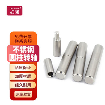 览团 304不锈钢门轴圆柱转轴焊接转轴 重型旋转铰链铁合页天地轴  M6*40mm 一个价