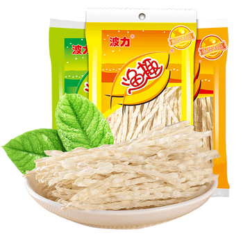 波力波力渔趣40g鱼趣原味海苔味辣味海味鱼丝鱼柳鱼条小吃零食 原味3