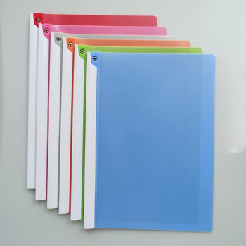 随心发 旋转式抽杆夹拉杆夹文件夹a4资料夹学生透明书夹子试卷夹拉杆