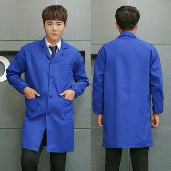 耐磨加厚蓝大褂工作服定制长袖外套罩衣印字o仓搬运耐脏工衣帆布宝蓝