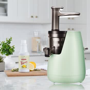 hodwbi19韩国原汁机进口旗舰家用商用大口径慢榨汁机雅迎御舵浅绿色