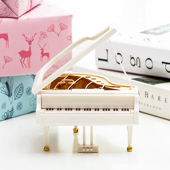 礼物仿真钢琴摆件创意装饰仿真礼品女友儿童迷你三角小号钢琴不带舞者
