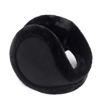 品诗歌人护耳套耳罩保暖男耳包女士冬护耳罩耳暖耳朵套冬季耳捂子冬天耳帽 耳罩毛边加大款-黑色