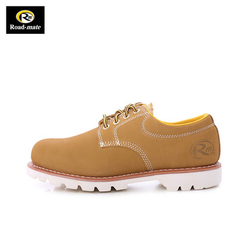 路伴男鞋固特异工艺经典系带牛皮英伦工装鞋户外休闲透气蜂蜜色39