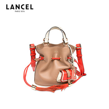 兰姿lancel 21fw秋冬奢侈品女包 premier flirt系列小号花岗岩石色拼