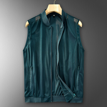 夏季超薄马甲男士速干马甲男装冰丝马甲男户外透气轻薄款溥款摄影镂空