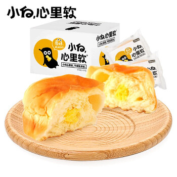 小白心里软 _手撕面包整箱早餐口袋夹心休闲零食独立包装办公室点心零食 香蕉面包360g