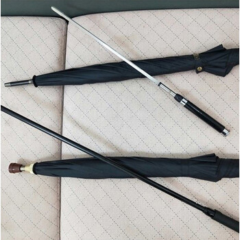 可拔出剑伞防身伞剑古风伞复古伞刀雨伞剑雨伞黑色武士个性雨伞武士伞