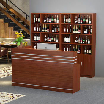 复古转角吧台收银台饭店收银桌吧台柜商用酒店前台接待台餐厅店铺