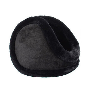 蒙斯朗瑞保暖耳罩男冬季毛绒耳套女护耳朵户外耳捂子防冻耳包加绒加厚耳暖 黑色 均码