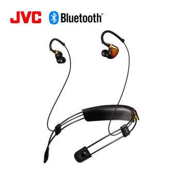 杰伟世（JVC）XE-M10BT 颈挂式蓝牙耳机 音乐教学耳挂式耳机 主动降噪HIFI耳机 吉他棕
