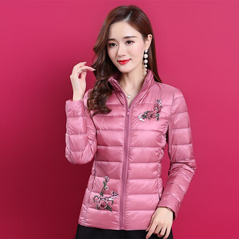 南极人粉红玛丽轻薄羽绒服女士短款2022年秋冬新款高端休闲百搭运动