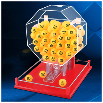 透明手动摇奖机彩票双色球投标选号鱼塘摇号幸运大转盘抽奖机 大号