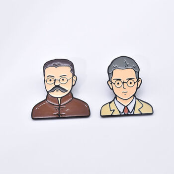 觉醒年代新青年人物徽章 李大钊陈独秀胸针 别针配饰饰品 李大钊 胡适