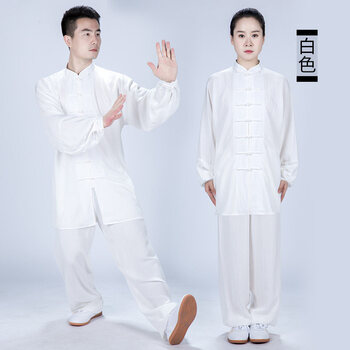 棉麻太极服女男太极拳练功服新款春秋太极服装店武术服套装夏劲武棉麻