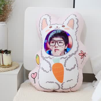 华晨宇公仔抱枕毛绒娃娃人形抱枕周边男女朋友真人脸照片玩偶定制栩傲