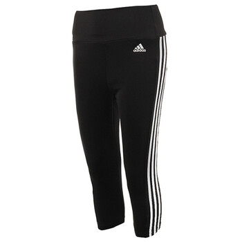 adidas Women's Designed To Move High-Rise 3-Stripes 3/4 Sport Tights -  black/white GL3985
