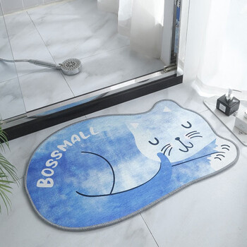 KAYE入户门地垫家用加厚进门门口垫子卫生间吸水脚垫玄关大门口防滑垫 DNR-波斯猫咪 40x60 cm