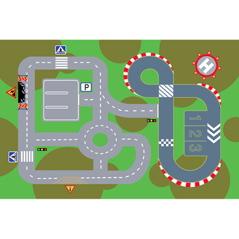 儿童跳舞地毯儿童客厅男孩游戏公路书房交通定制幼儿园床边毯房间卧室