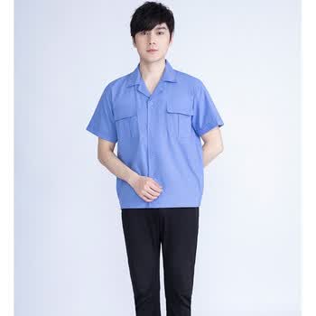 郗洋夏季薄款短袖工作服上衣男女劳保服工厂车间短袖工装汽修厂服定制