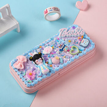 奶油胶文具盒材料包网红手工diy塑料铅笔盒套装自制笔袋送教程创意