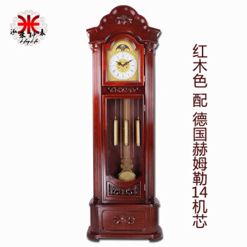 落地钟客厅德国机芯欧式铜机械钟表别墅美式立钟中式复古铛铛优雅大气铜机芯打点报时古典摆锤 2016赫姆勒14天