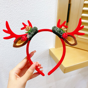 皓范儿圣诞节大鹿角发箍儿童女童小女孩宝宝圣诞头箍发卡演出发饰27