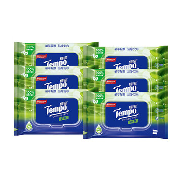 得宝 抽纸 芦荟40片便携装卫生洁肤湿纸巾40片*6包