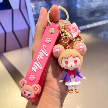 小花仙挂件 可爱小花仙钥匙链卡通情侣公仔创意汽车钥匙扣挂件包包