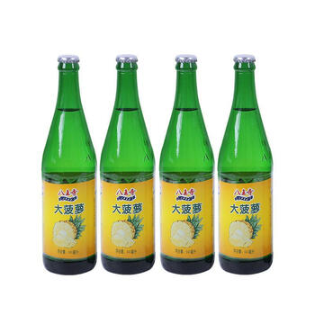 八王寺东北大白梨640ml大瓶怀旧香槟老汽水玻璃瓶低糖0脂碳酸饮料