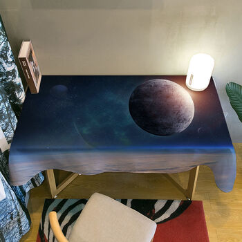 网红ins风个性星空宇宙学生宿舍书桌电脑桌防尘装饰桌布茶几台布京闪