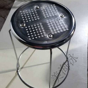 定制钢筋圆凳铁面圆凳子家用八孔圆凳折叠凳子铁圆凳子时尚餐凳预售
