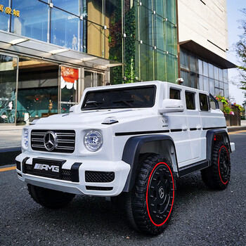 萨玛特奔驰大g儿童电动汽车小孩四轮婴儿遥控玩具越野车可坐人限定白