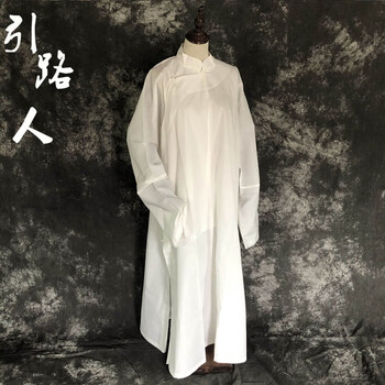 白事孝衣服男女长袖葬礼服白色丧事殡葬用品孝衣孝裤白